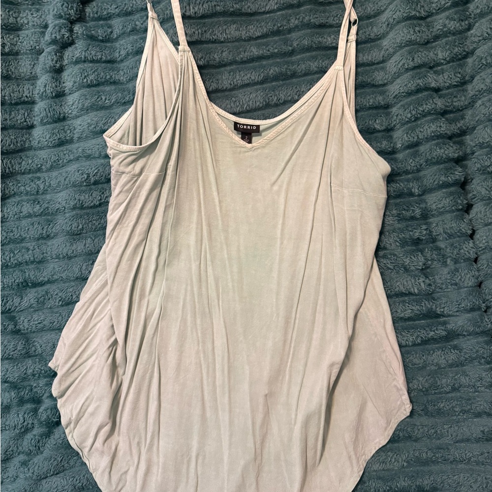 torrid sage green V-neck adjustable strap camisole